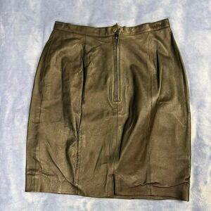 Alamos black  leather skirt Size 12